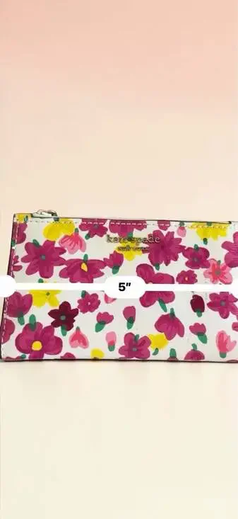 Kate Spade New York Sylvia Marker Floral Small Slim Bifold Wallet - Picture 5 of 6